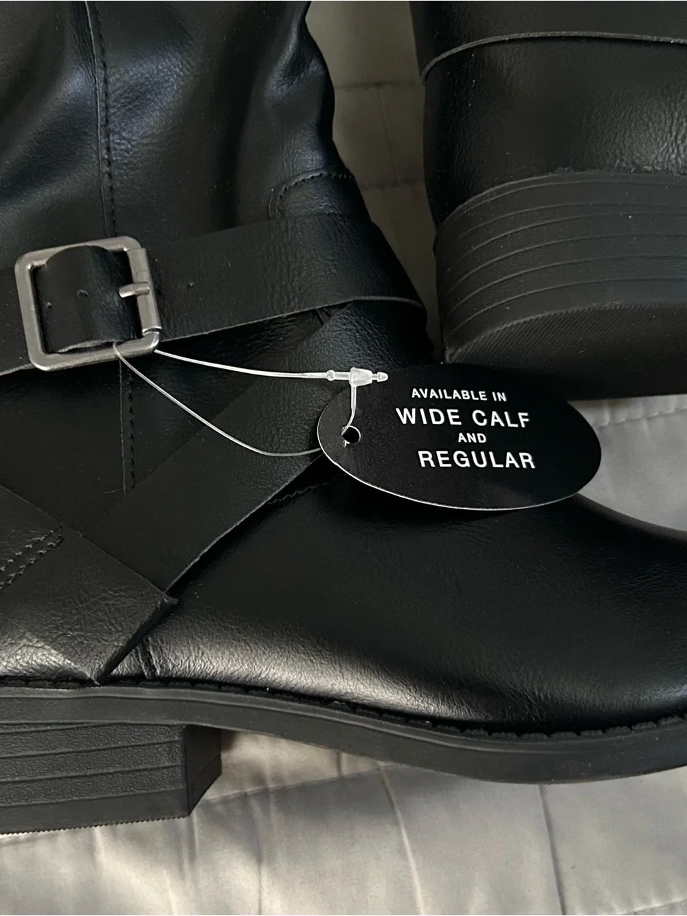 Style & Co. Black Over-the-Knee Riding Boots with Buckle